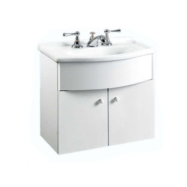 Vanitory Colgante 50cm 3 Agujeros Amube Roma Blanco (Bacha Acrílica) 6450