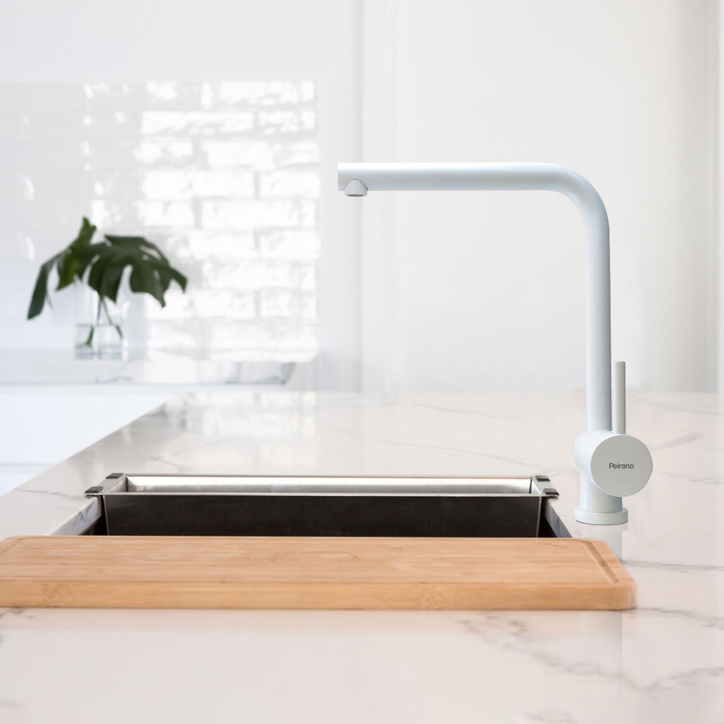 Grifería Monocomando de Cocina Peirano Santander White 20-135B