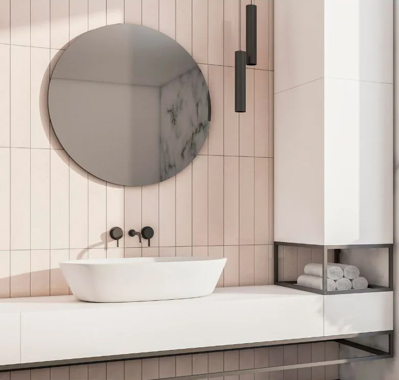 Cerámico Ceral Soft Pink 7.5x25