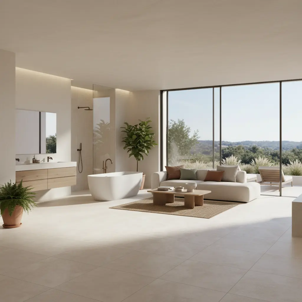 Porcelanato Vite Suburban Ivory Eco Natural 60x60 (1ra Calidad)