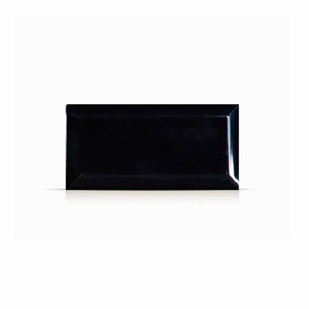 Revestimiento Gabriella Subway Negro Brillante 7.5x15 (1ra Calidad)