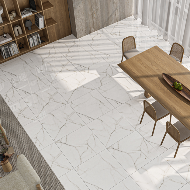 Porcelanato Lume Thassos Gris Pulido 75x75 (1ra Calidad)