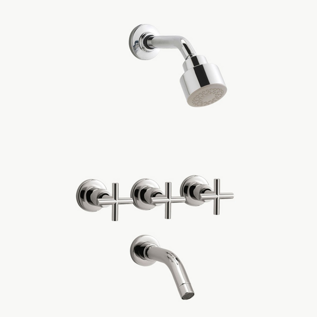 Grifería de Ducha con Transferencia Peirano Valencia Cromo 80-122