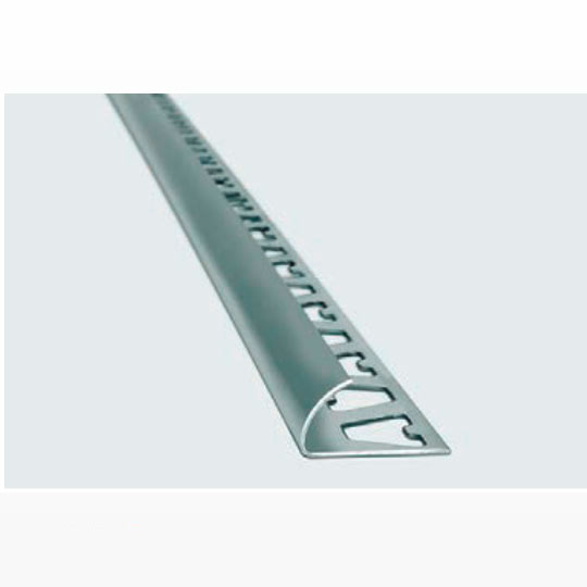 Varilla Guardacanto Aluminio Cromo Brillante 10mm 1381