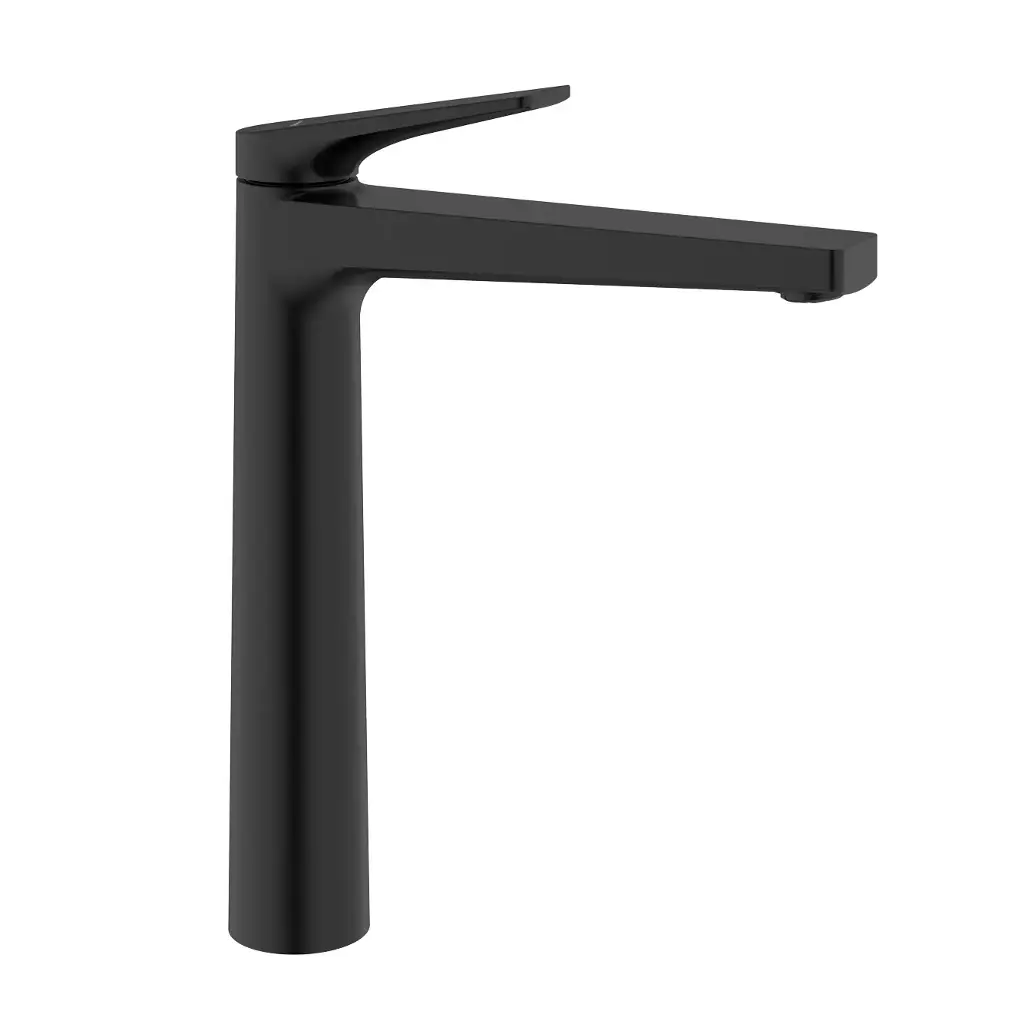 Grifería Monocomando Alta Peirano Línea Wave Black 61-168N