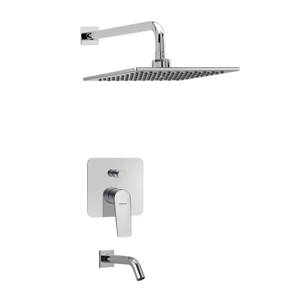 Grifería Monocomando de Ducha c/ Transf. Peirano Wave Cromo 80-168CR