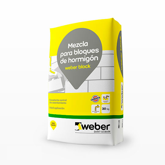 Mortero de Asiento Weber Block Gris (Bolsa 30kg) 90-2500