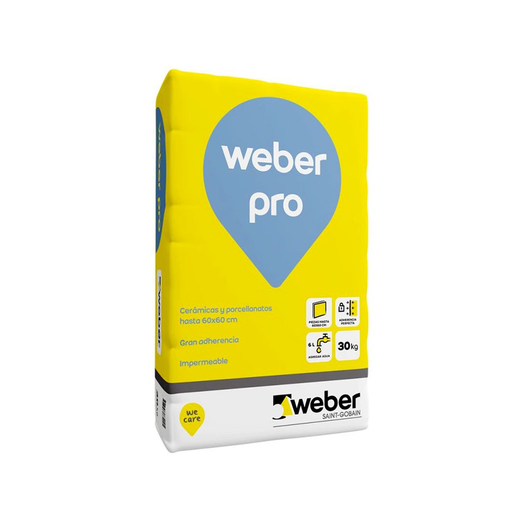 Pegamento para Porcelanato Weber Pro (Bolsa 25kg) 92-0102
