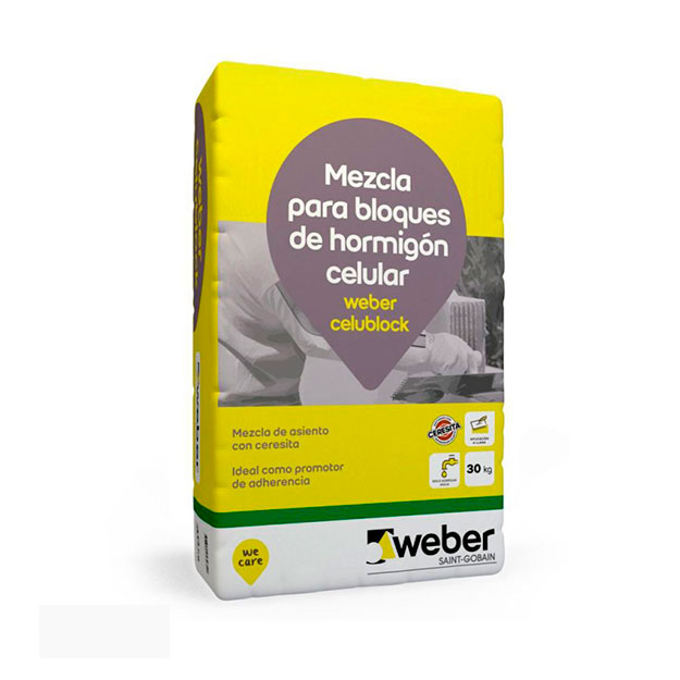 Revoque Weber Celublock Gris (Bolsa 30kg) 90-2780