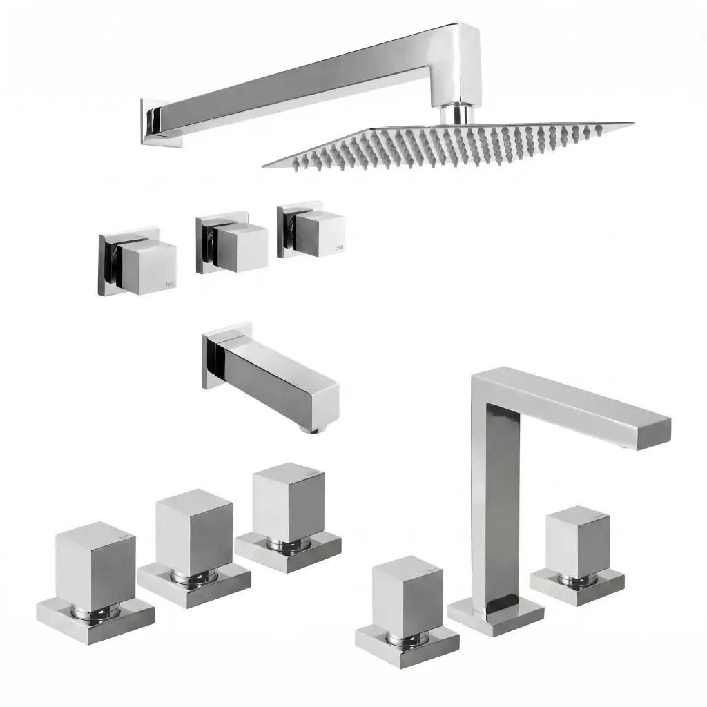 Combo Grifería Peirano Lago Baño Completo