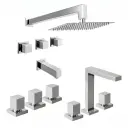 Combo Grifería Peirano Lago Baño Completo