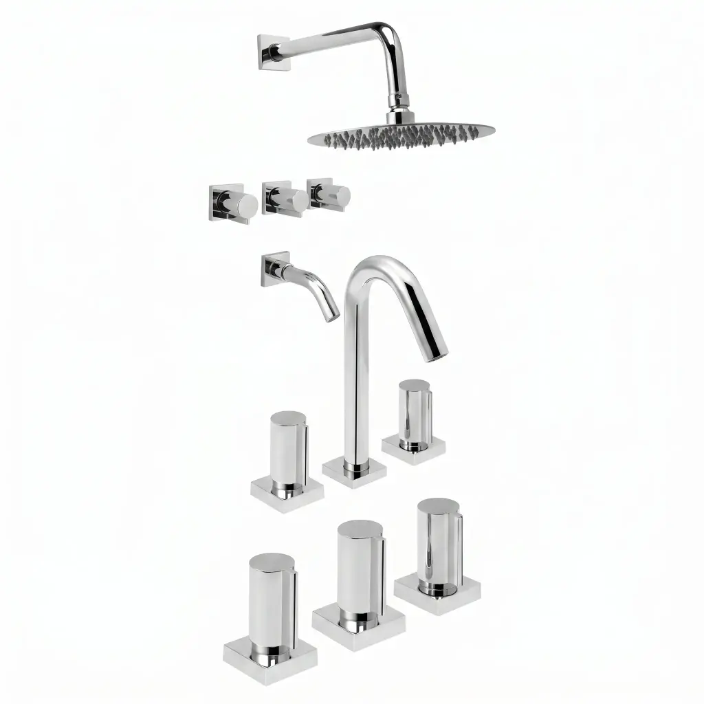 Combo Grifería Peirano Toledo Baño Completo