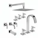 Combo Grifería Peirano Sena  Baño Completo