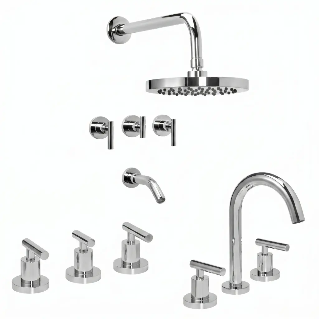 Combo Grifería Peirano Adra Baño Completo