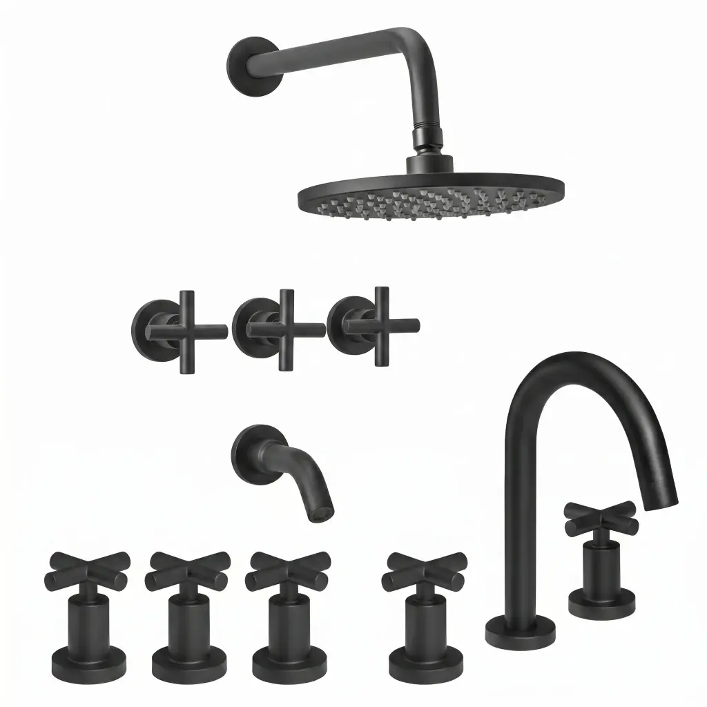 Combo Grifería Black velvet Completo