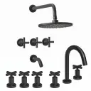 Combo Grifería Black velvet Completo