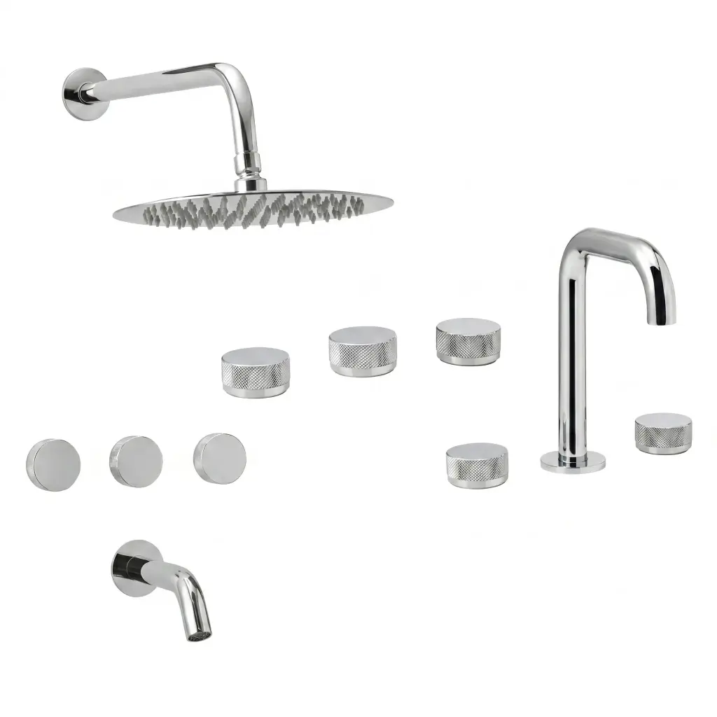 Combo Grifería Fabric cromo Completo
