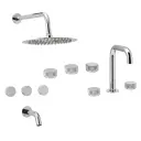 Combo Grifería Fabric cromo Completo