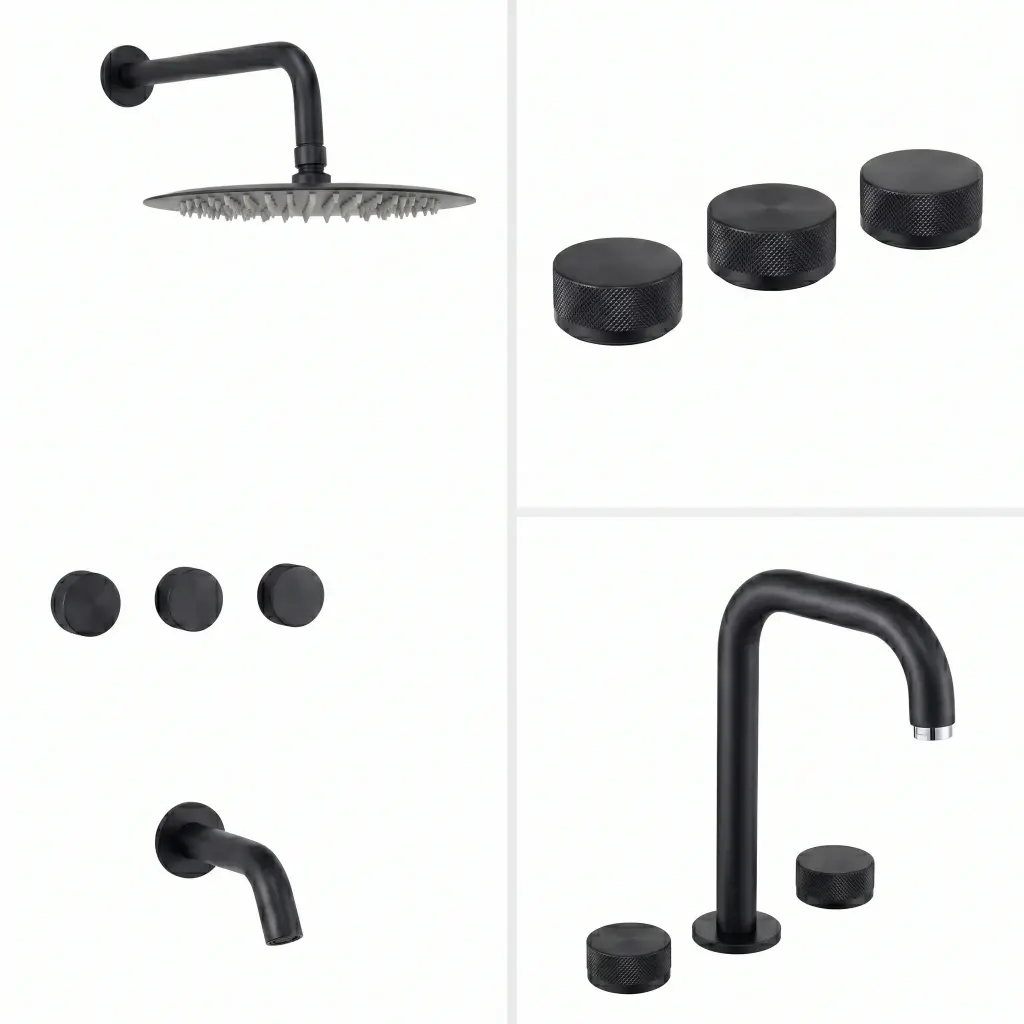 Combo Grifería Fabric Black Completo