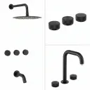 Combo Grifería Fabric Black Completo
