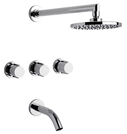 [15191] Grifería de Ducha con Transferencia FV Línea California Cromo 103/17