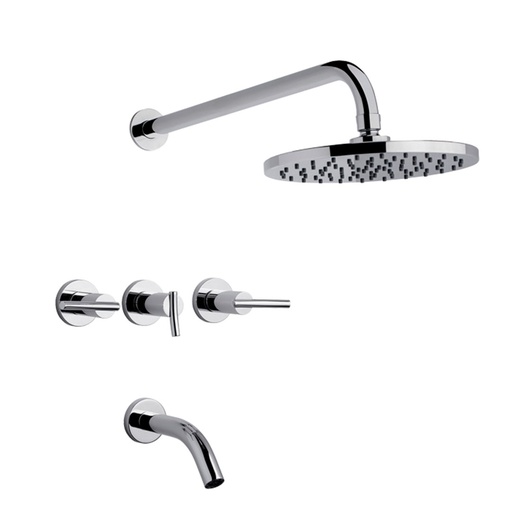[17529] Grifería de Ducha con Transferencia FV Línea Libby Cromo 103/39