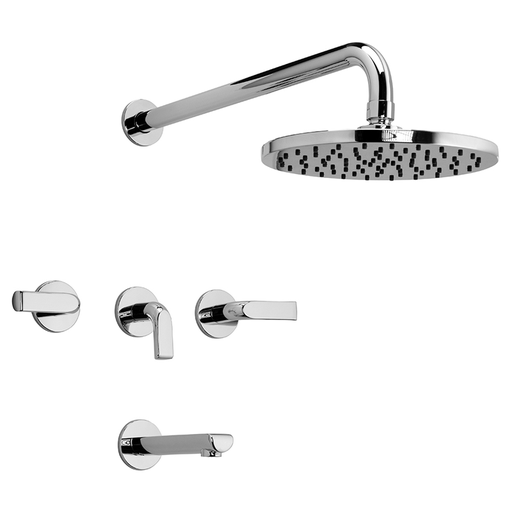 [17790] Grifería de Ducha con Transferencia FV Línea Ciprés Cromo 103/N2