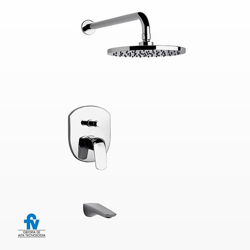 [17460] Grifería Monocomando de Ducha FV Línea Epuyén Cromo 106/L2