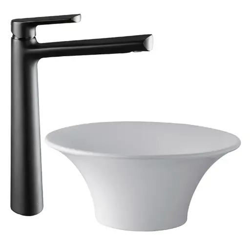 [37826] Grifería Monocomando Alta de Lavatorio FV Línea Aromo Negro 181.02/D8 NG