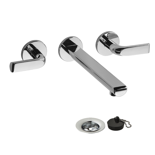 [17788] Grifería de Pared para Lavatorio FV Línea Ciprés Cromo 203/N2