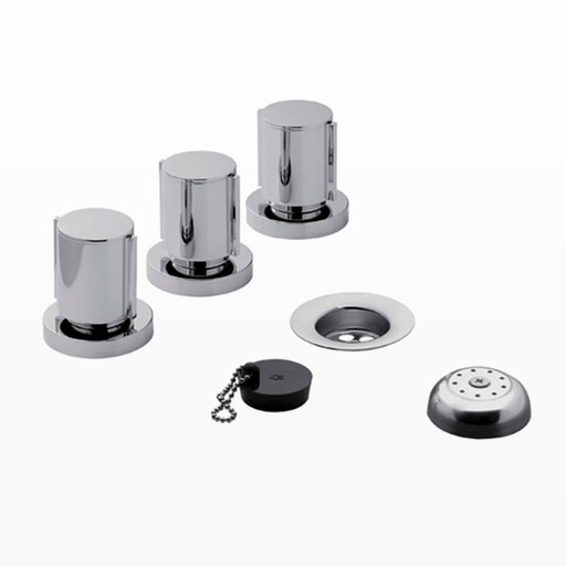 [15193] Grifería Doble Comando de Bidet FV Línea California Cromo 295/17