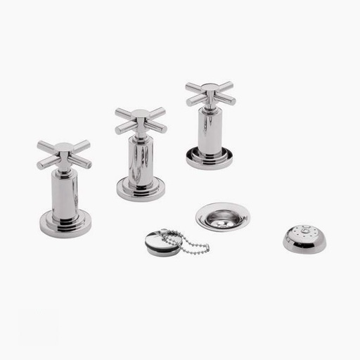 [17574] Grifería Doble Comando de Bidet FV Línea Temple Cromo 295/87