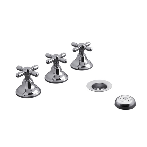 [15359] Grifería Doble Comando de Bidet FV Línea Newport Plus Cromo 295/B2P