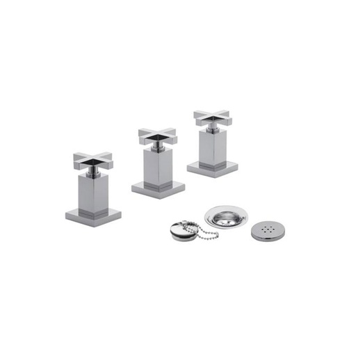 [17413] Grifería Doble Comando de Bidet FV Línea Dominic Cromo 295R/85