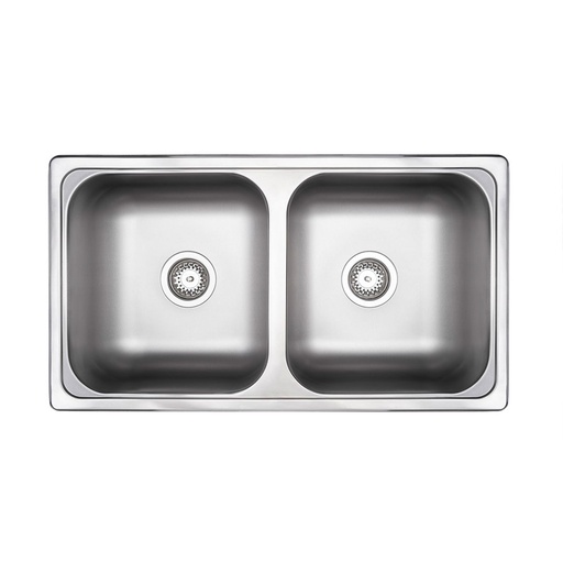 [25500] Pileta de Cocina Doble Mi Pileta (Enc.) 76x41x18cm 306E