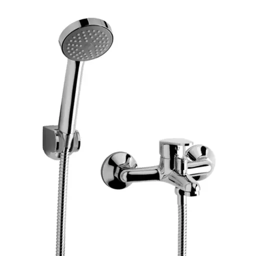 [15806] Grifería Monocomando Ducha Exterior c/Pico FV Compacta Cromo 310/M4