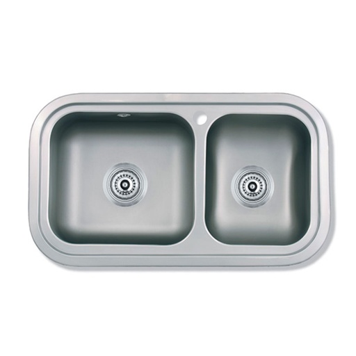 [21489] Pileta de Cocina Doble Mi Pileta (Enc.) 73x40x18cm 345E