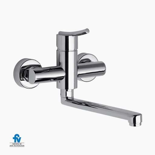 [15306] Grifería Monocomando de Cocina de Pared FV Libby Cromo 406/39