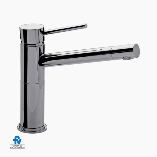 [15297] Grifería Monocomando de Cocina Pico Móvil FV Temple Cromo 411/87