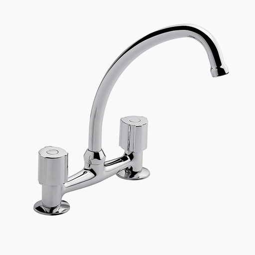 [18649] Grifería Doble Comando de Cocina de Mesada FV Radal Cromo 413/C7