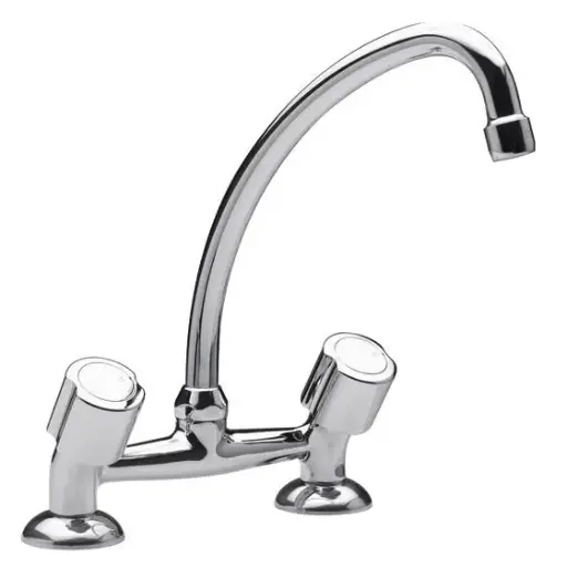 [16104] Grifería Doble Comando de Cocina de Mesada FV Allegro Cromo 416/15