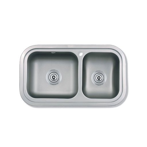 [21560] Pileta de Cocina Doble Mi Pileta (Enc.) 73x40x20cm 445E