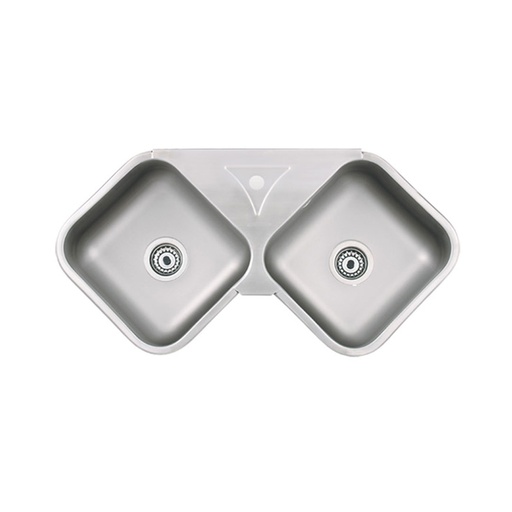 [21593] Pileta de Cocina Esquinera Mi Pileta Lujo 75x75x20cm 50