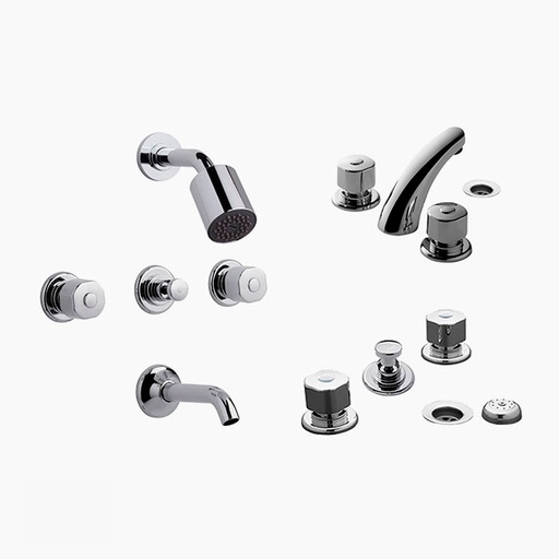 [15589] Kit de Baño FV Línea Arizona Plus Cromo 900.03/B1P