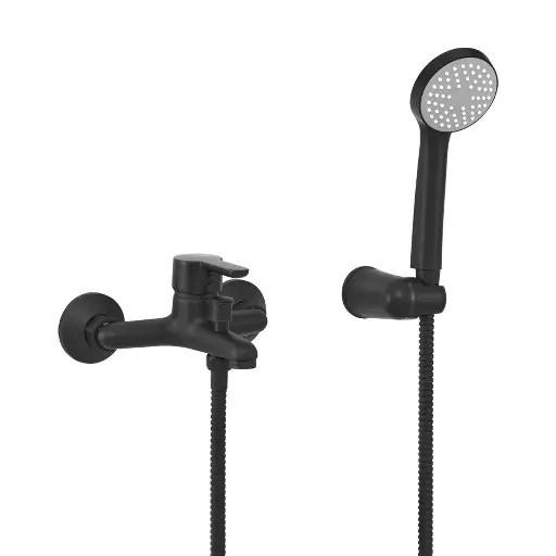 [51358] Grifería Monocomando Ducha Exterior Peirano Adra Black 83-203N