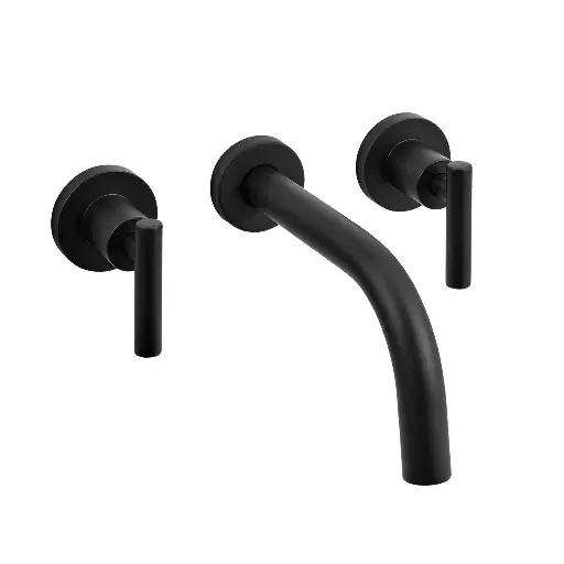 [51268] Grifería de Pared para Lavatorio Peirano Adra Black Cierre Cerámico 62-162N