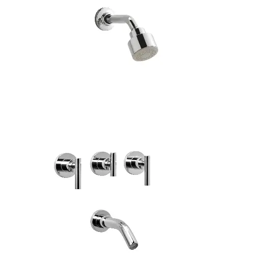 [51040] Grifería de Ducha con Transferencia Peirano Adra Cromo 80-162