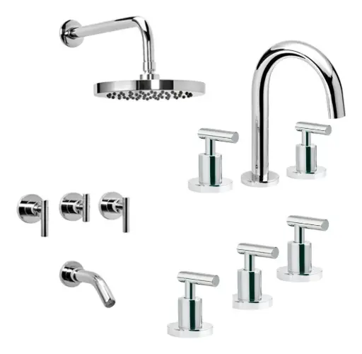 [51038] Kit Grifería Peirano Adra Plus (Lavatorio, Bidet, Ducha) 90-166