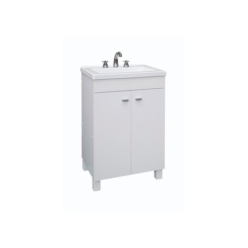 [65434] Vanitory de Pie 52cm Amube Línea Alba Blanco (Bacha Poliuretano)