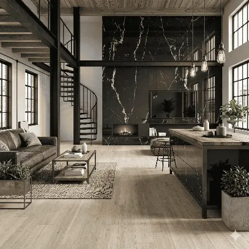 [30367] Porcelanato Lume Alicante Black Pulido 62x119 (1ra Calidad)